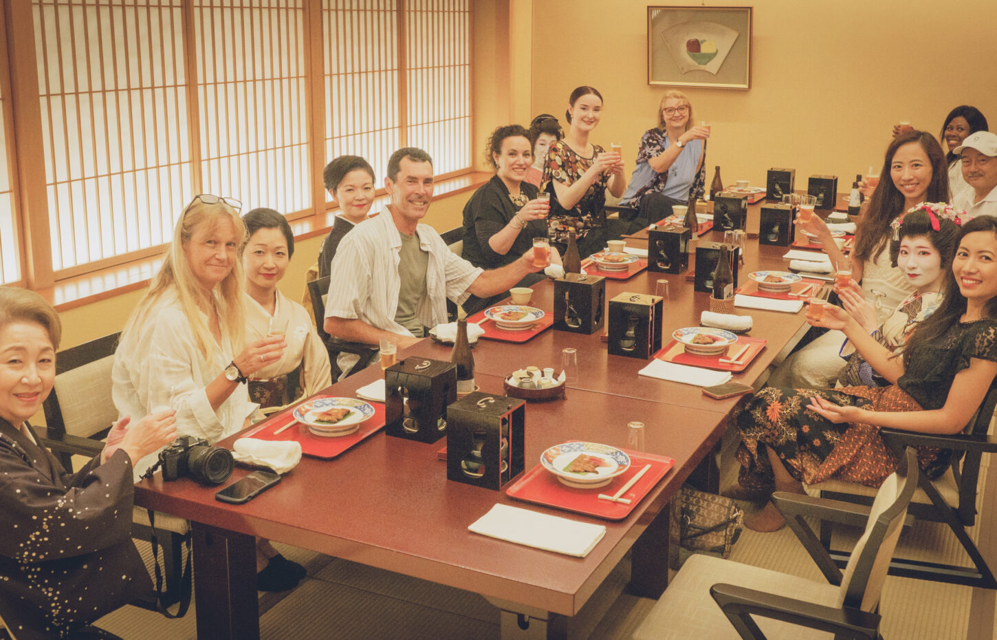 Private geisha dinner experience during an ozashiki banquet in Asakusa Tokyo