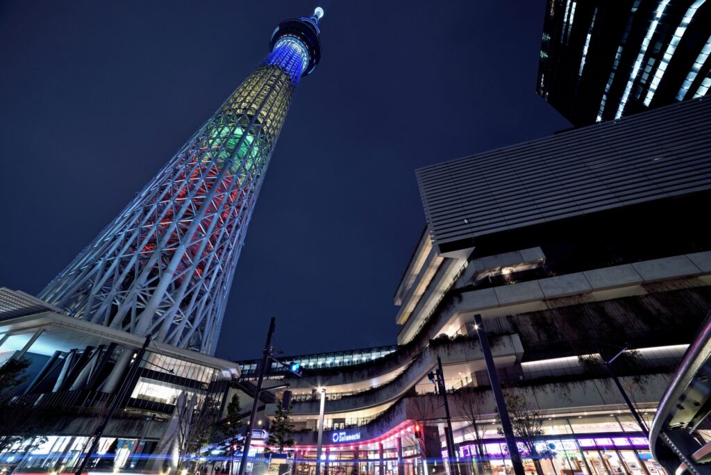 Tokyo Skytree night view over Asakusa