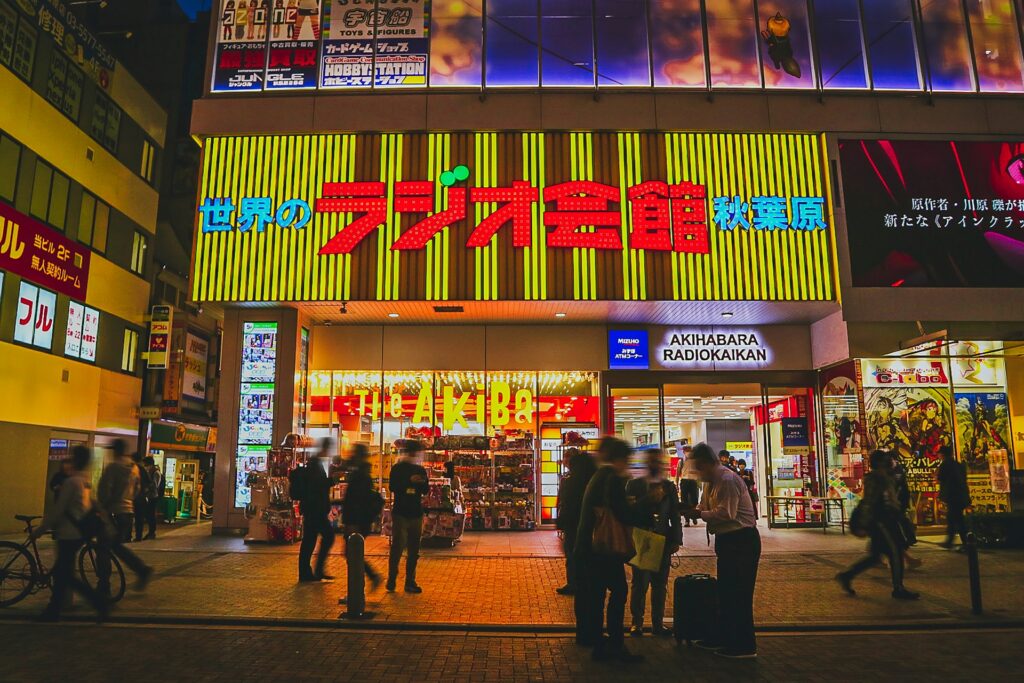 Akihabara Electric Town neon and Radio Kaikan
