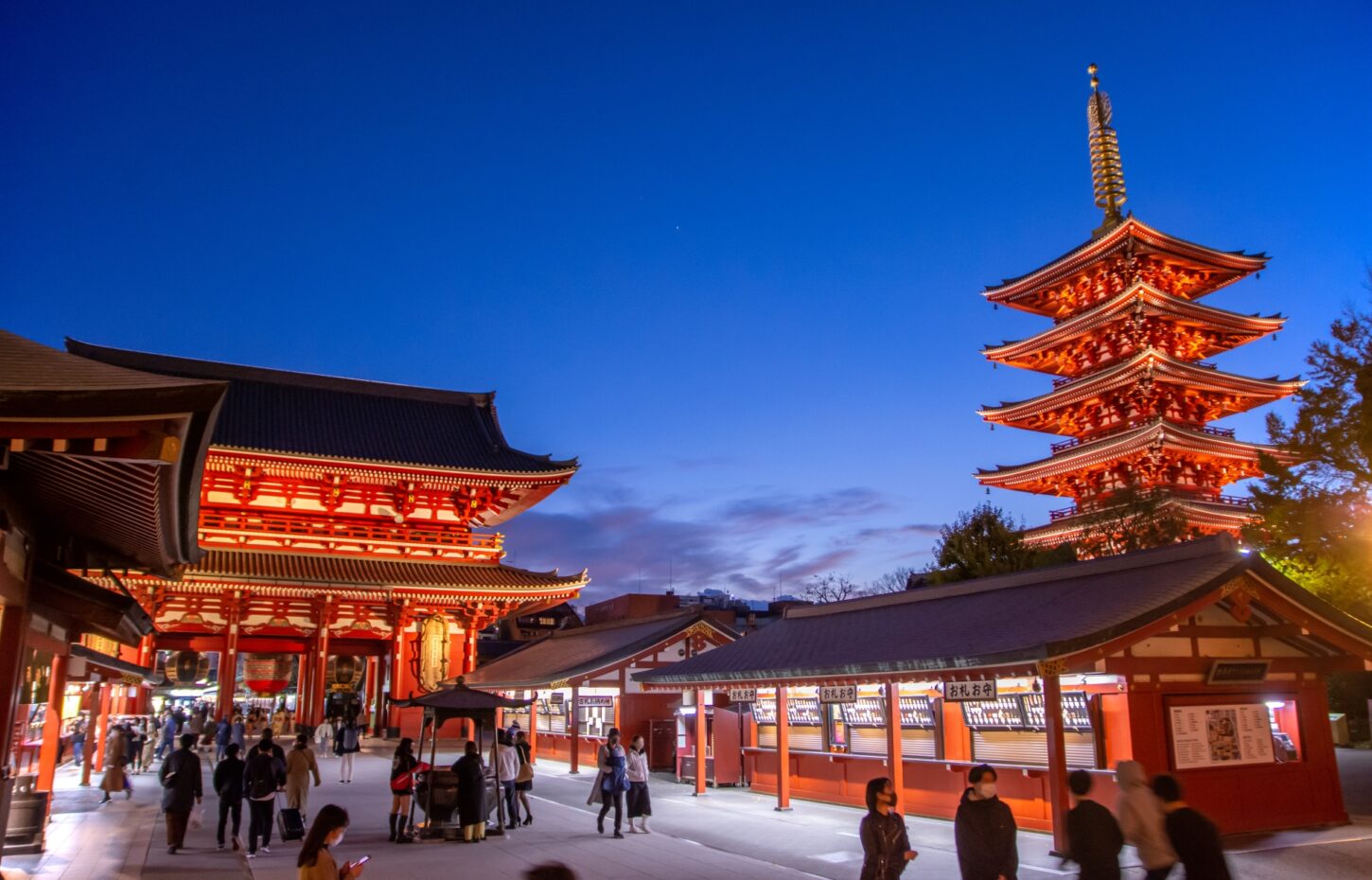 Asakusa evening scene with traditional lanterns — setting the mood for Tokyo dinner reservations