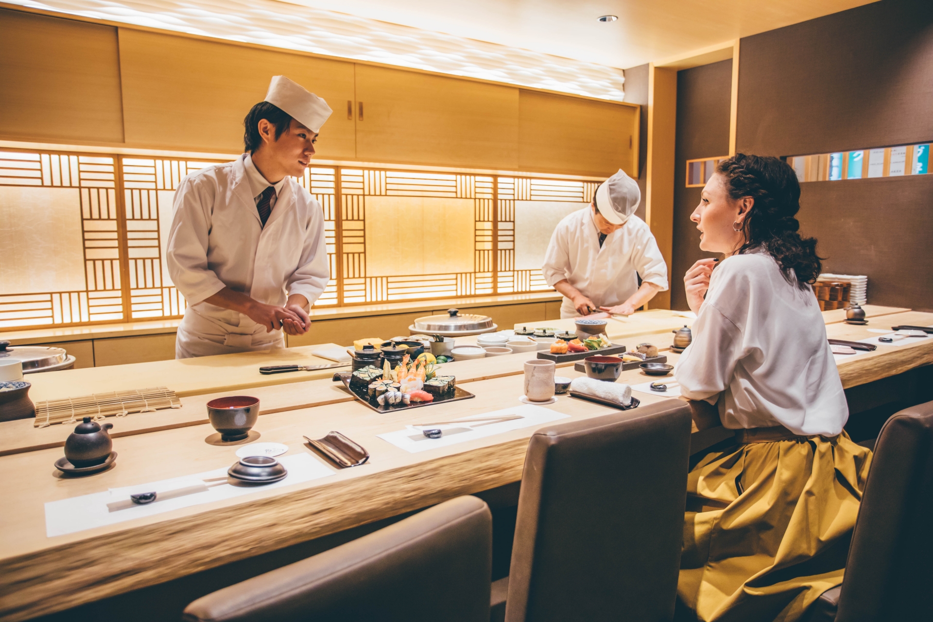 Omakase sushi counter in Tokyo — one of the city's most sought-after dinner reservations