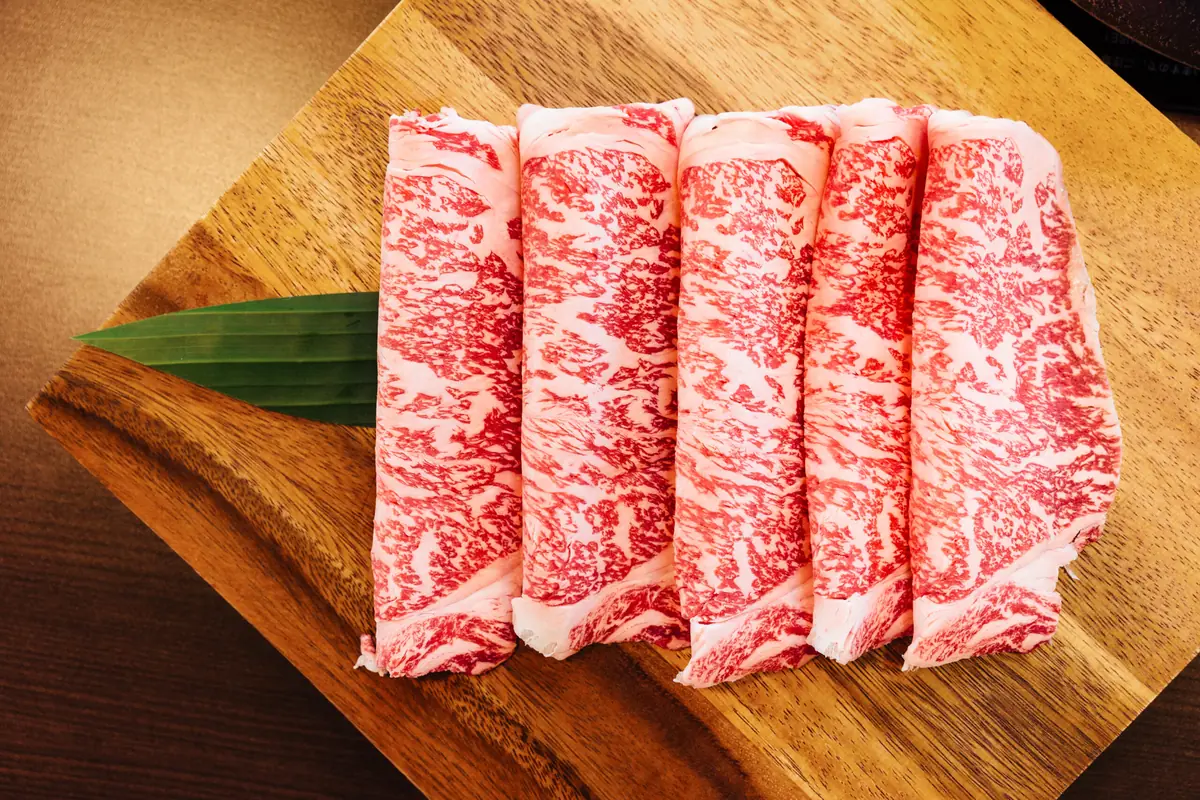 Highly marbled A5 Wagyu beef — one of Japan's most prized culinary experiences