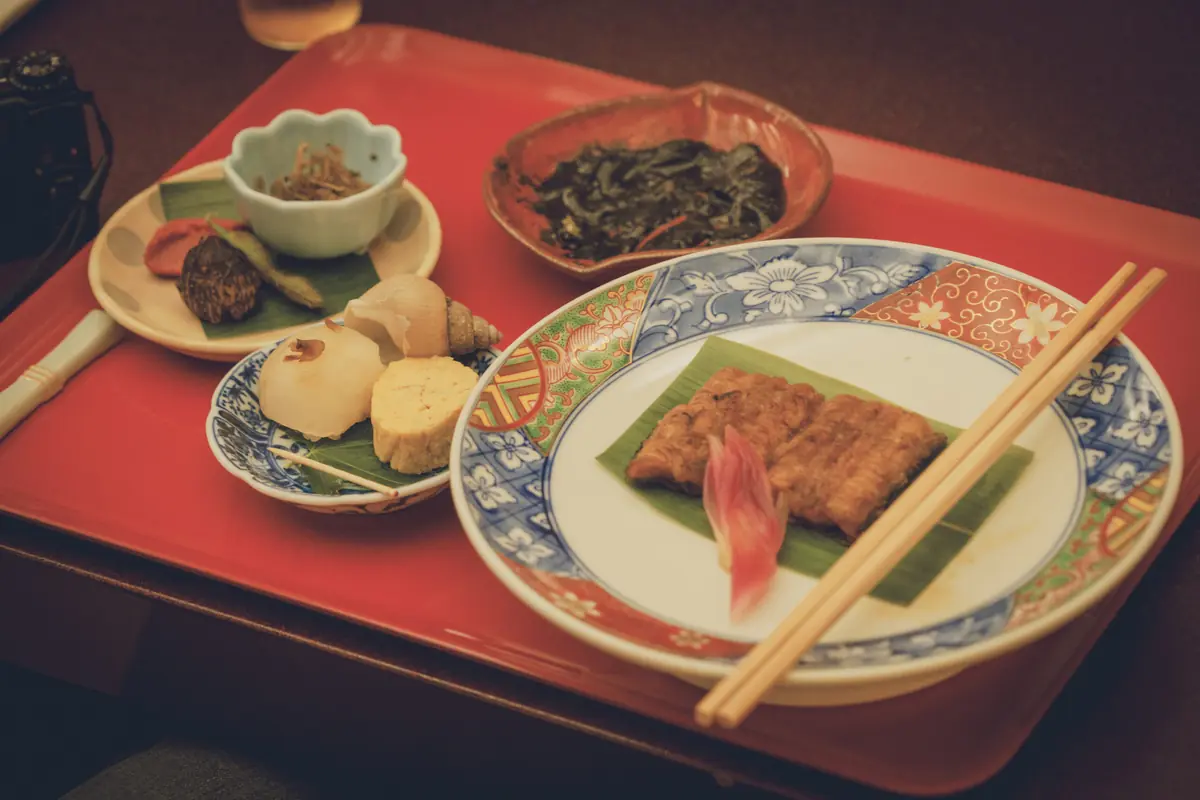 Seasonal kaiseki course at Miyakodori Asakusa — traditional Japanese cuisine on lacquerware
