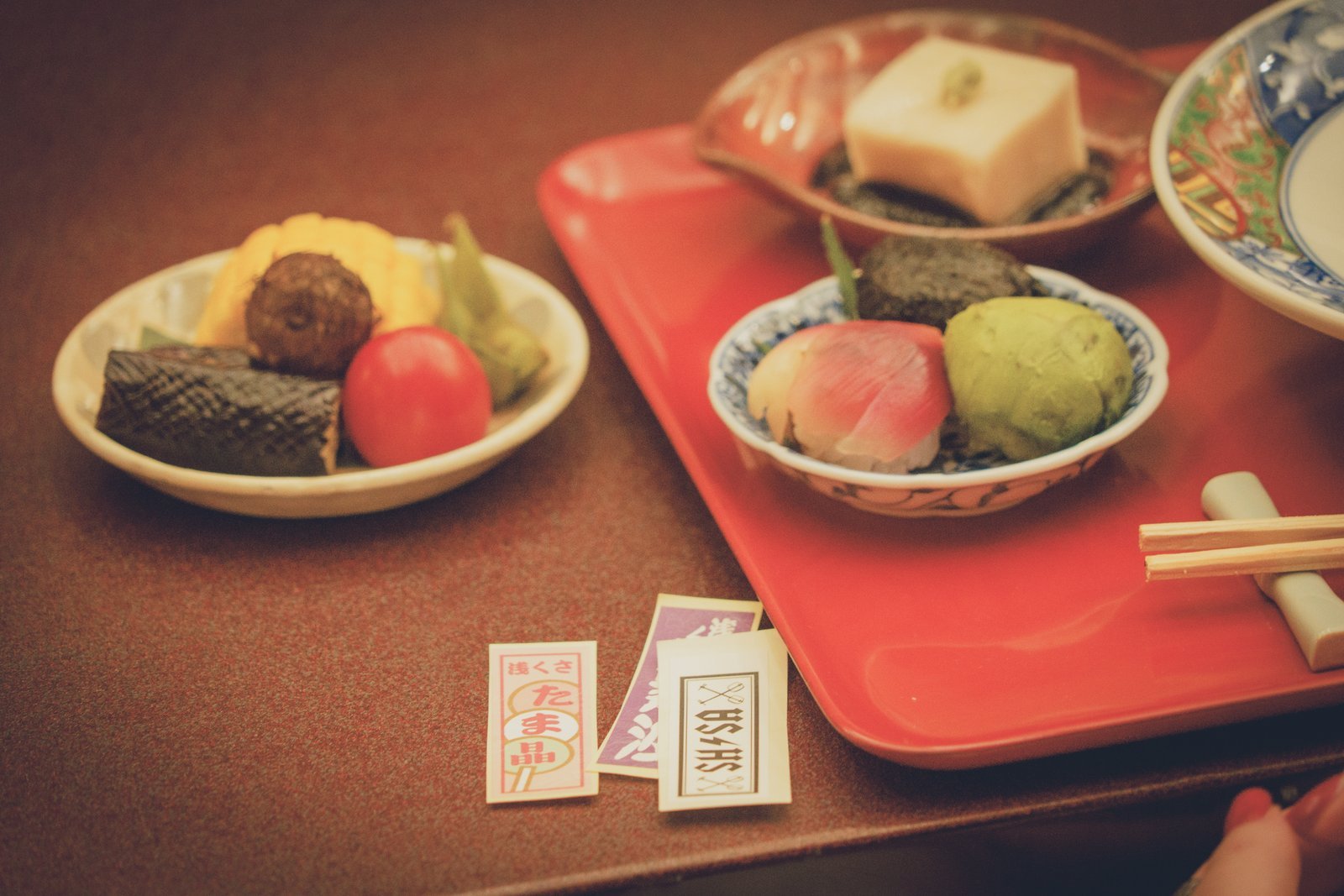 A course from the seasonal kaiseki meal served during an ozashiki evening at Miyakodori in Asakusa